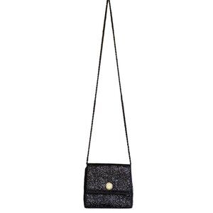 La Regale Embellished Beaded Chain Strap Evening Shoulder Bag Women's Black Form
